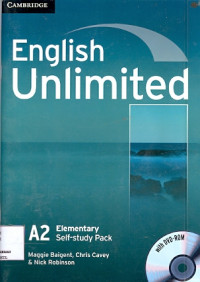 English Unlimited : A2 Elemntary Self-Study Pack (Workbook With DVD-ROOM)